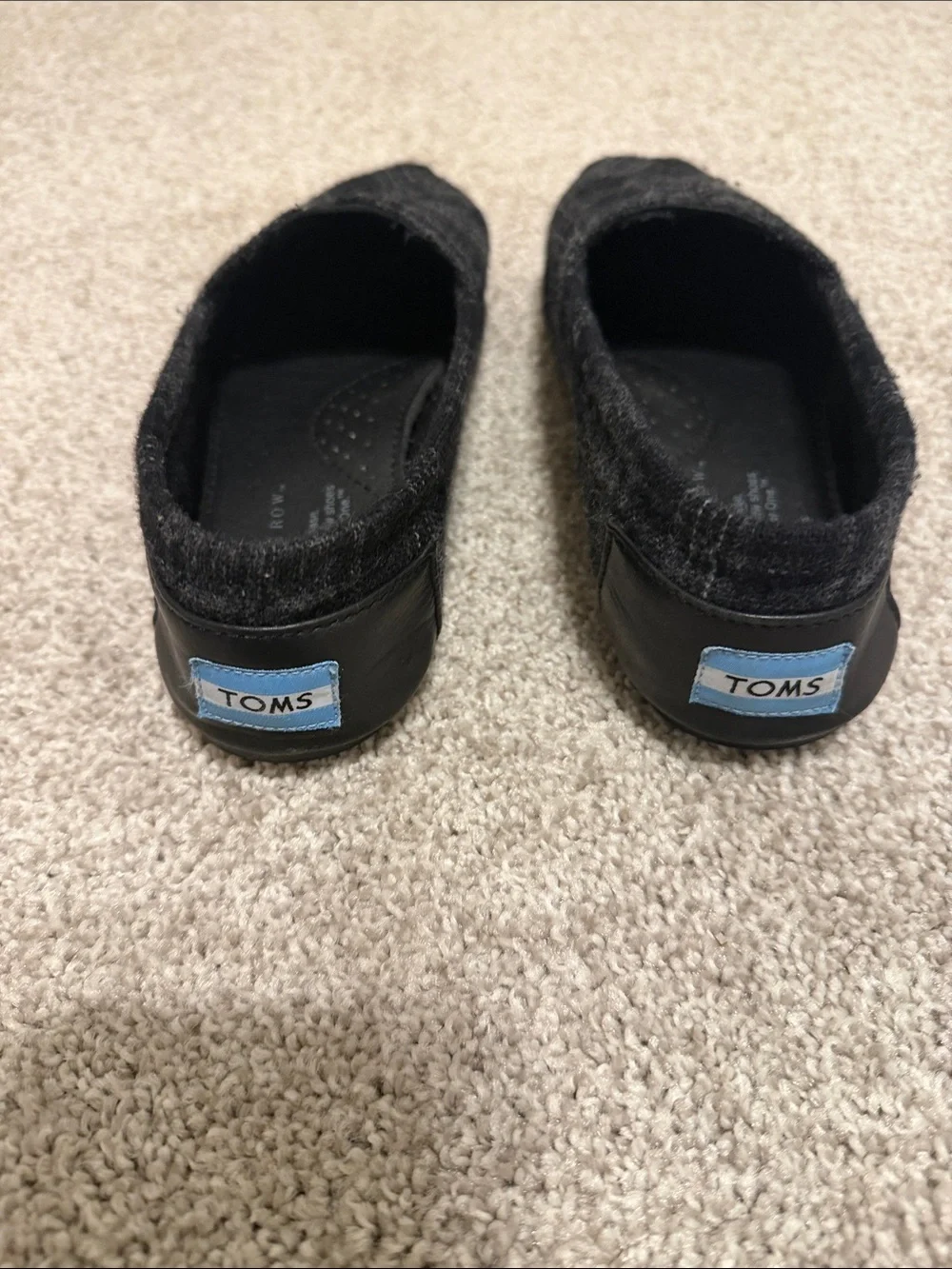 Toms & The Row Black Plaid Slip-On Loafers